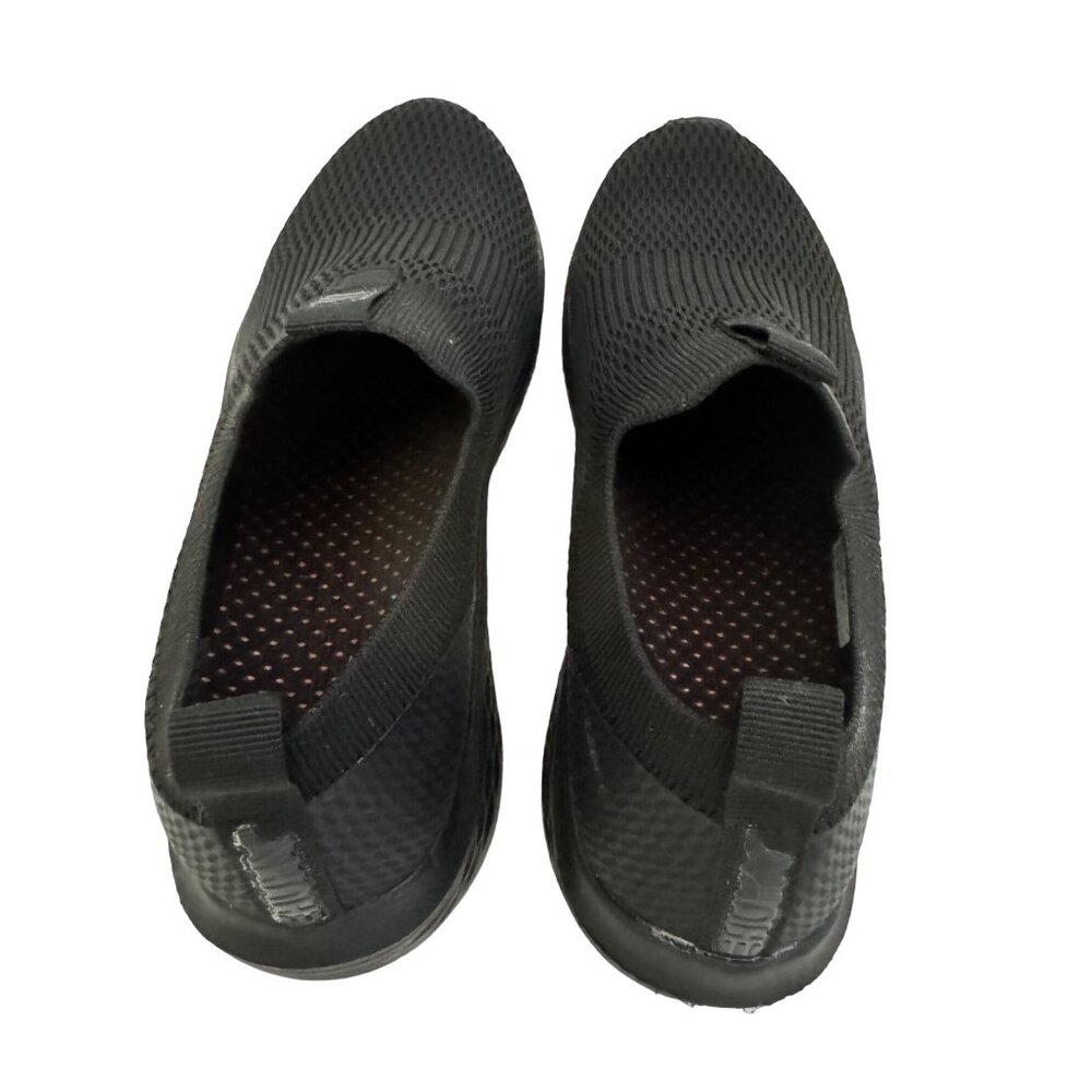 HUHV Healium Tech Stretch Knit Mens 5.5 Womens 8.5 Black Arch Step In NEW - Picture 3 of 10